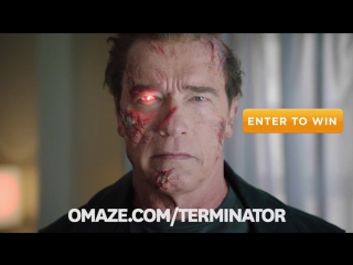 arnold pranks fans as the terminator.. for charity