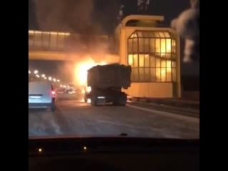 truck caught fire